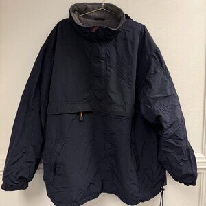 VTG 90s Eddie Bauer Men's fleece Lined Anorak Pullover Jacket Winter Outerwear